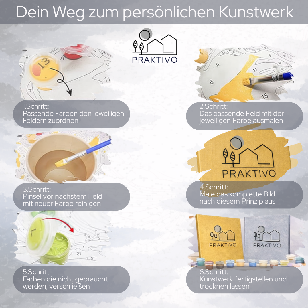 Malen nach Zahlen Mini - "Liebesglück"